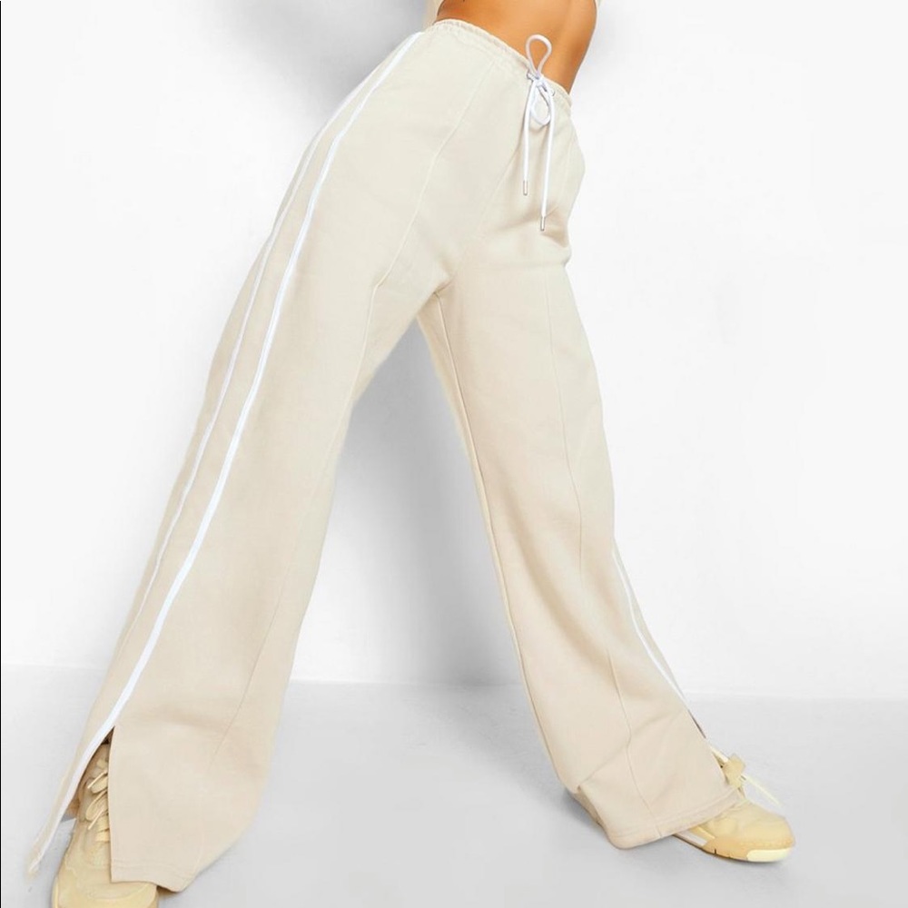 Boohoo Side Stripe‎ Wide Leg Sweatpants